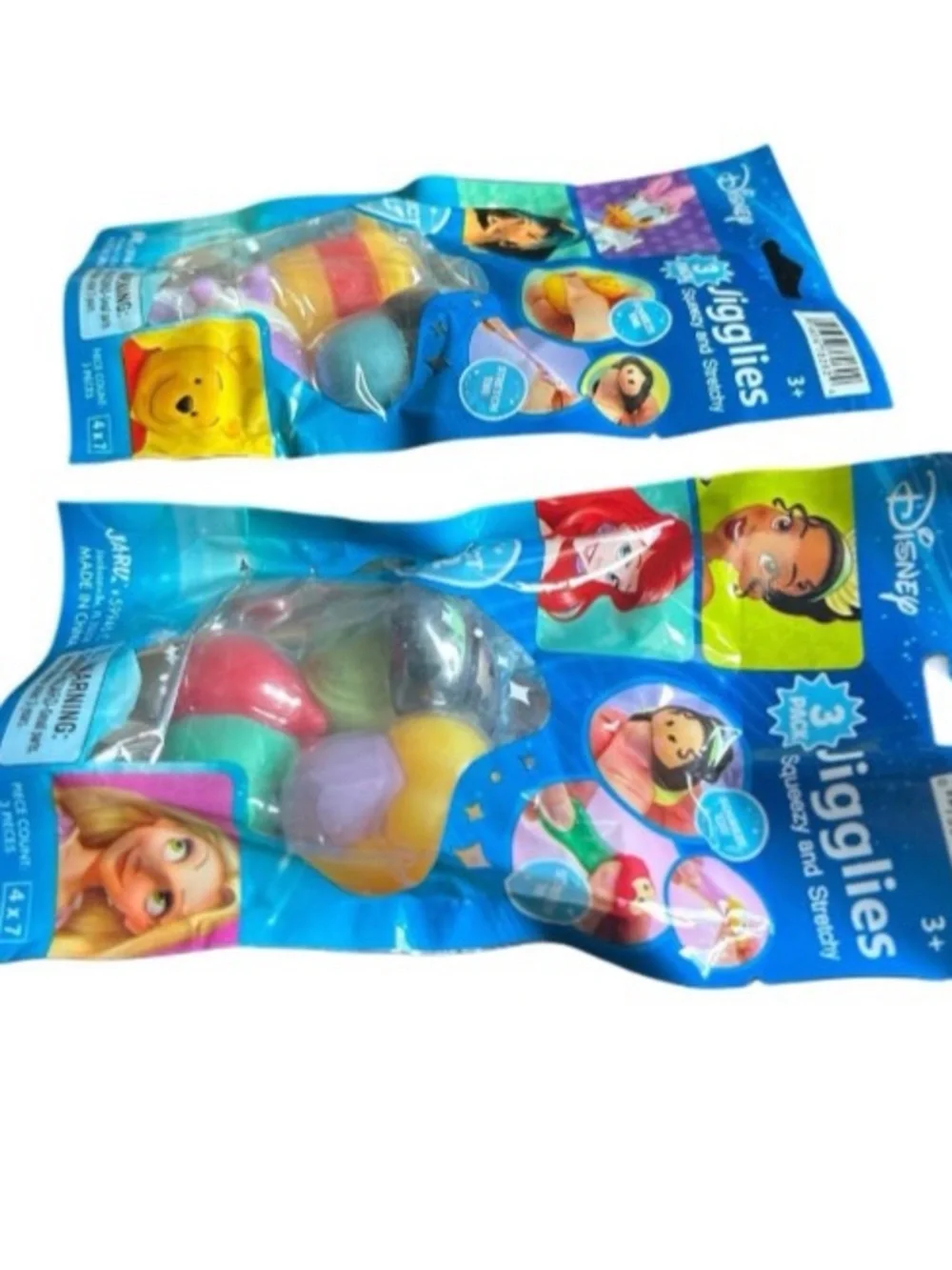 Disney Jigglies Squeezy Stretchy Stress Relief Sensory Fidget Toy Lot New